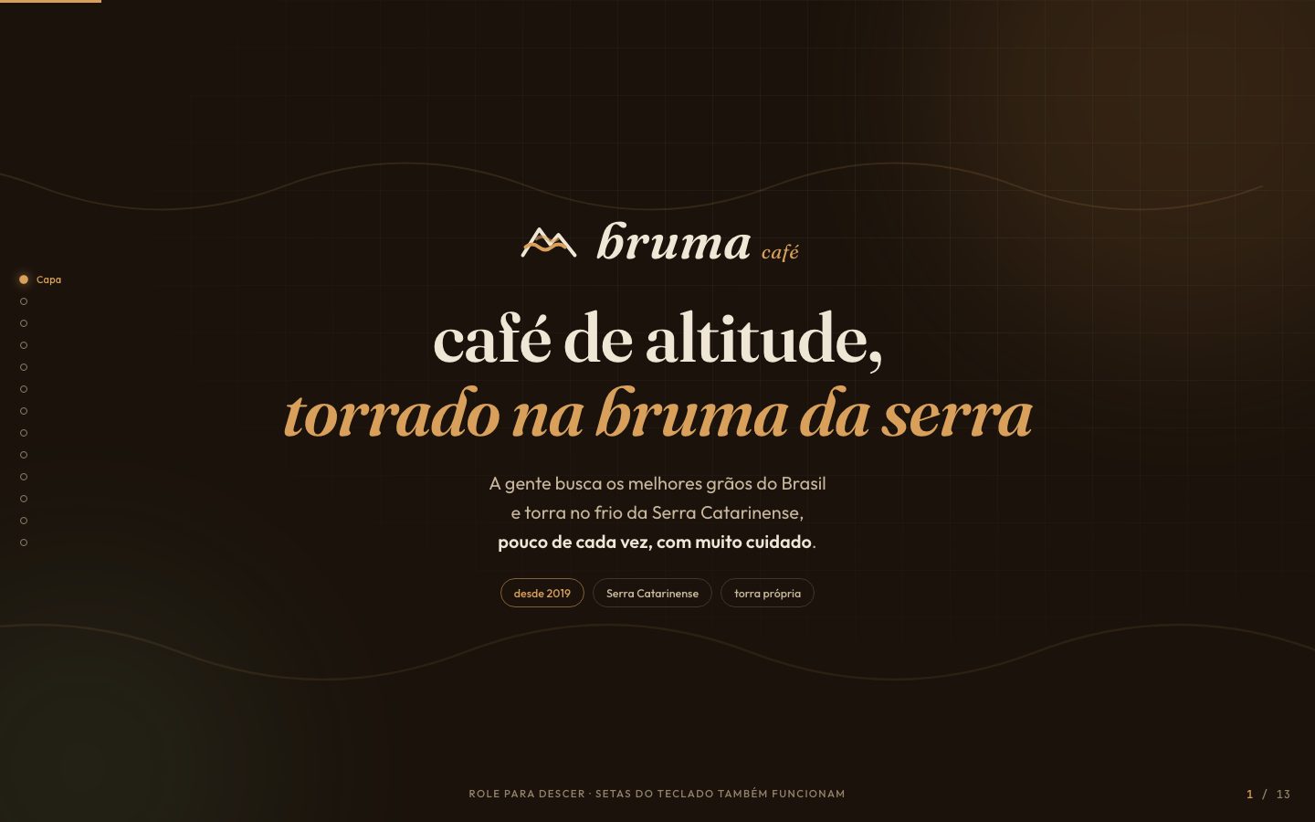 A apresentação comercial