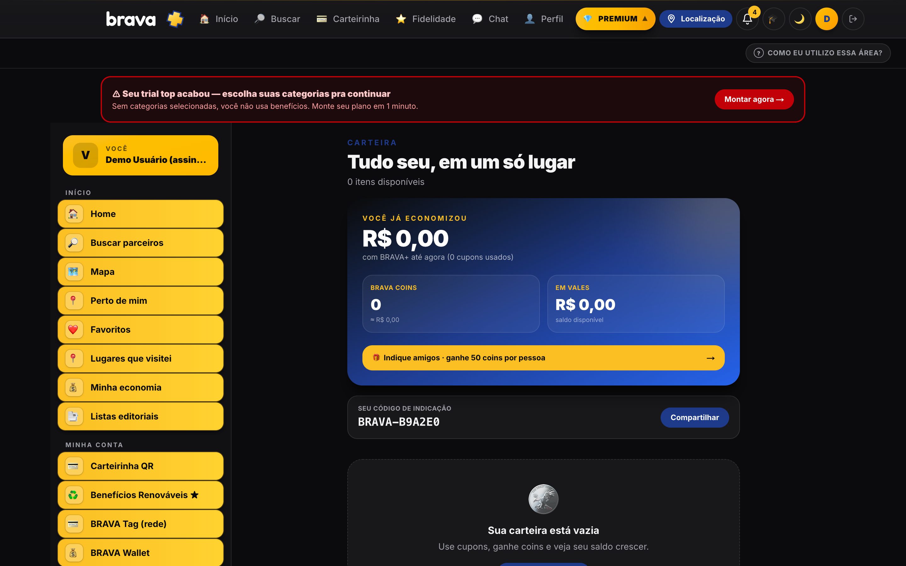 Carteira digital BRAVA Tag