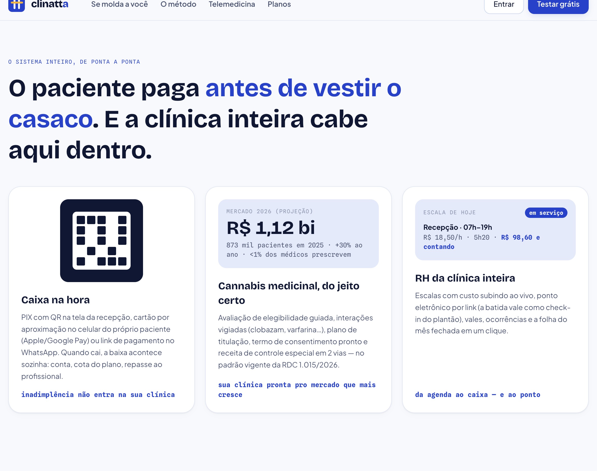 As 3 frentes novas: caixa na hora, cannabis medicinal e RH
