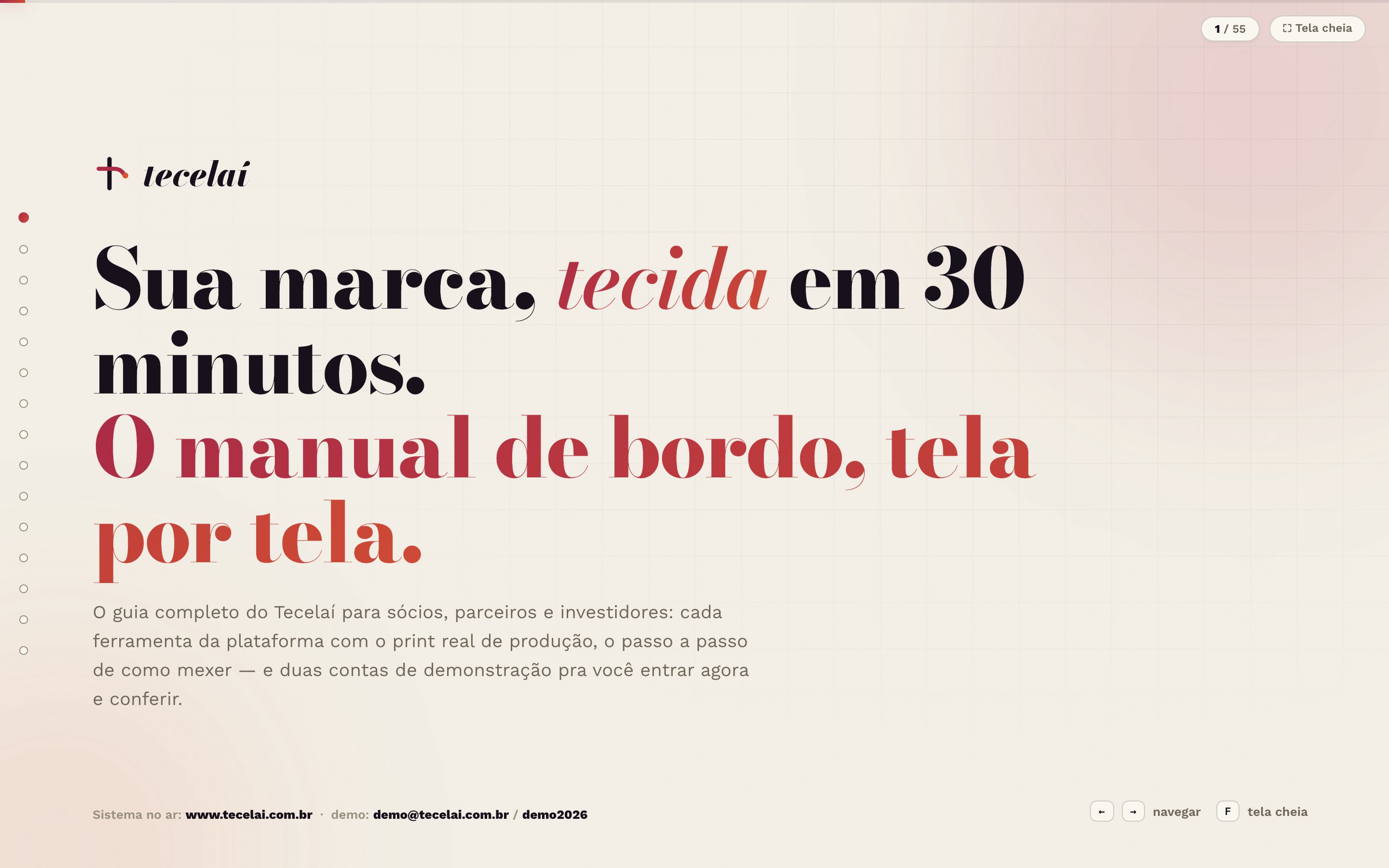 Tecelaí — SaaS de moda